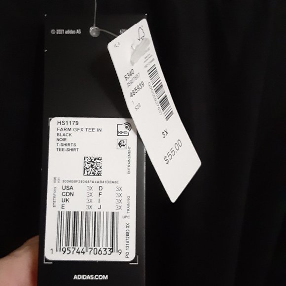 Adidas Cropped Tee Women Size 3X Loose Fit - Picture 3 of 5